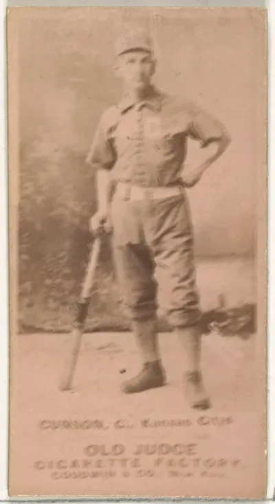 Joseph Brook "Joe" Gunson, Catcher, Kansas City Cowboys, from the Old Judge series (N172) for Old Judge Cigarettes
