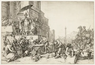Joseph Distributing Grain to Egypt