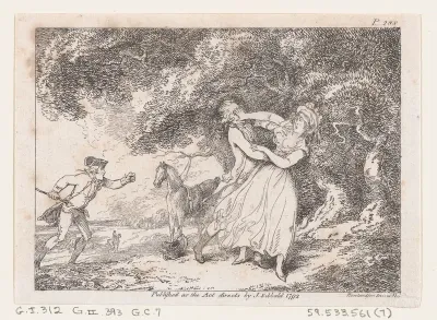 Joseph Hastens to Rescue Fanny from Imminent Danger, from "The Adventures of Joseph Andrews, and his friend Mr. Abraham Adams"