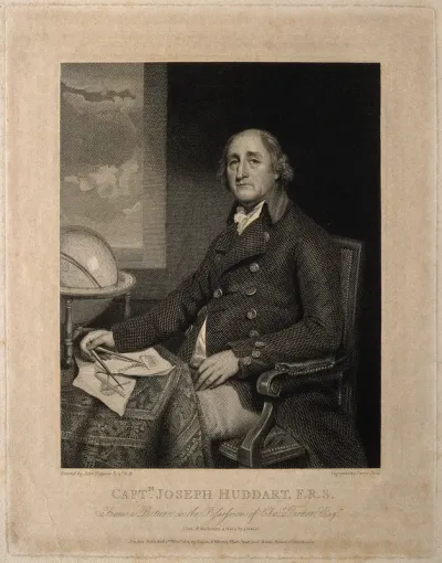 Joseph Huddart. Line engraving by J. Stow, 1801, after J. Hoppner