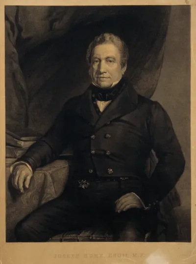 Joseph Hume. Engraving by F. Bacon after G. P. A. Healy