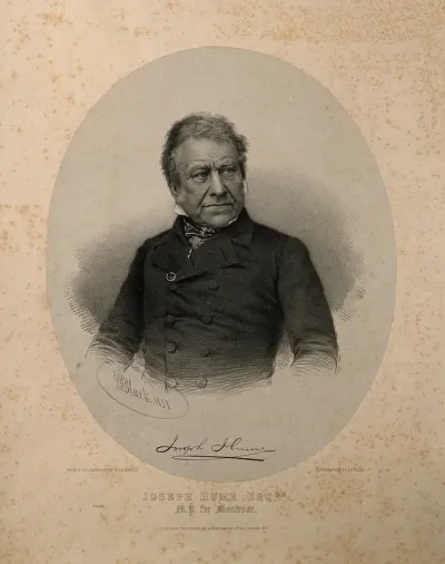 Joseph Hume. Lithograph by G. B. Black, 1851, after J. E. Mayall
