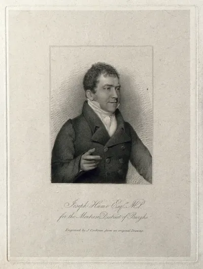 Joseph Hume. Stipple engraving by J. Cochran