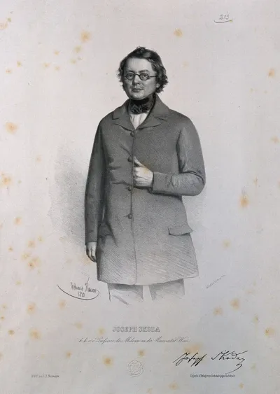Joseph Skoda. Lithograph by E. Kaiser, 1850