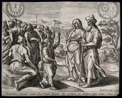 Joseph tells his unsympathetic family about his two prophetic dreams