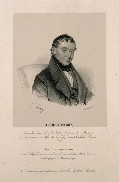 Joseph Weber. Lithograph by J. Kriehuber, 1842