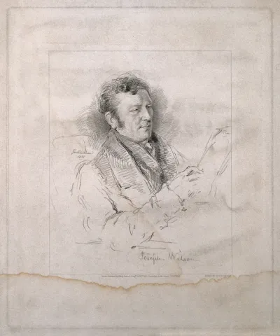 Joseph Wilson. Lithograph by J. W. Edwards, 1855, after G. Richmond, 1835