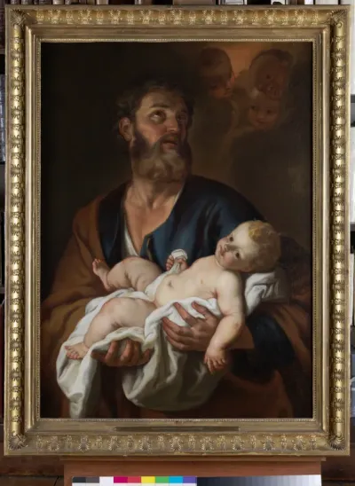 Joseph with the child Jesus