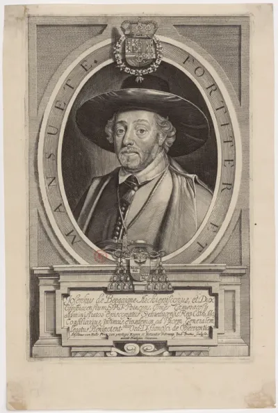 Josephus de Bergaigne Archiepiscopus, et Dux Cameracensium SRJ Princeps [...] Anselmus van Hulle pinxit. Paul. Pontius sculpsit