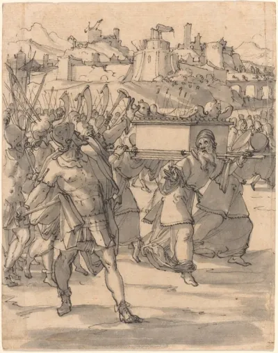 Joshua and the Israelites before the Walls of Jericho