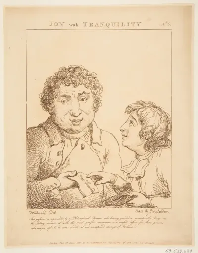 Joy with Tranquility (Le Brun Travested, or Caricatures of the Passions)