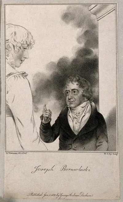 Joźef Boruwlaski, a dwarf (with an unidentified lady)