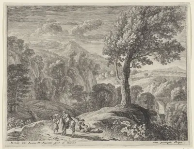 Jozef helpt Maria van de ezel