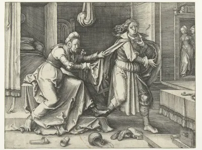 Jozef ontvlucht de vrouw van Potifar