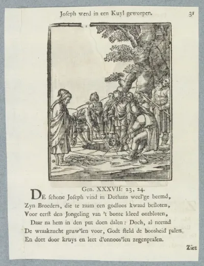 Jozef wordt door zijn broers uit de put getrokken