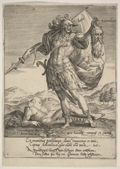 Judah with the Head of Adonibezek, from "Tyrannorum Proemia"