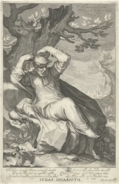 Judas Iskariot hangt zich op