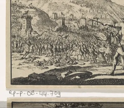 Judas Makkabaeus bestrijdt het leger van Antiochus Eupator