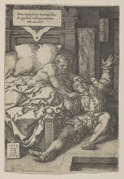 Judge Herkinbald (Archambauld) Stabbing his Nephew