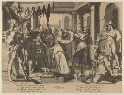 Judgment of Solomon, plate 2 from "Thronus Justitiae, tredecim pulcherrimus tabulis..."