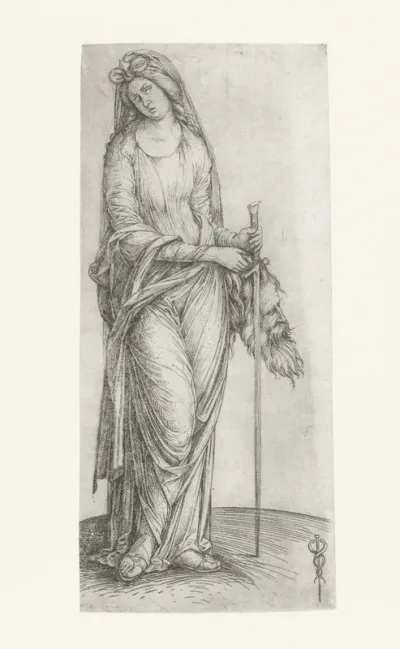 Judith met hoofd van Holofernes en zwaard
