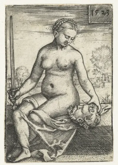 Judith met hoofd van Holofernes en zwaard
