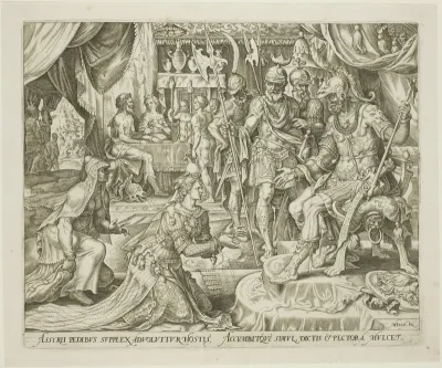 Judith Presented to Holofernes, plate five from The Story of Judith and Holofernes