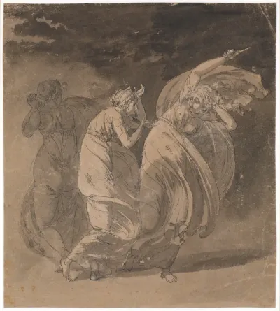 Julia og Fulvia. Scene fra Voltaires "Le Triumvirat", 4. akt