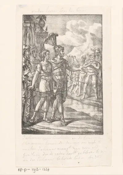 Julianus en de koning van de Chamaven bij de Rijn