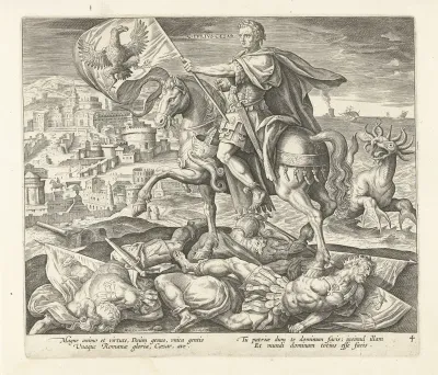 Julius Caesar als vierde koning uit het visioen van Daniël