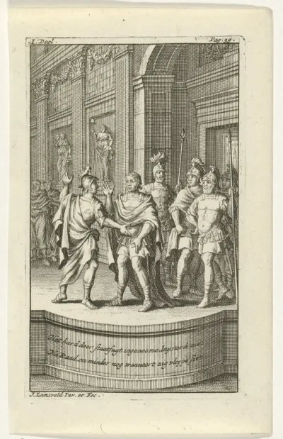 Julius Caesar betreedt de vergadering van de Senaat