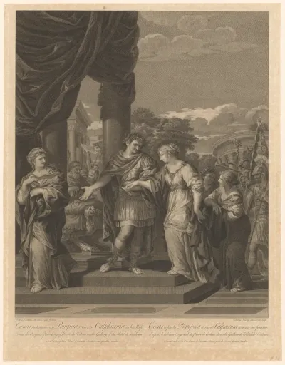 Julius Caesar verstoot Pompeia en neemt Calpurnia tot zijn vrouw