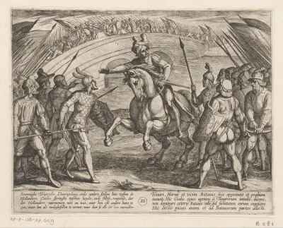 Julius Civilis scheidt de Duitse en Nederlandse troepen