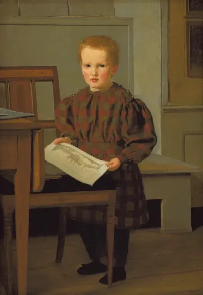 Julius Eckersberg som dreng i Eckersbergs atelier på Charlottenborg