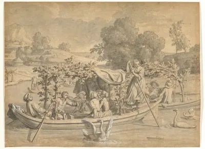 July: Amusements on the Water, (Juillet : les Divertissements sur l’eau)