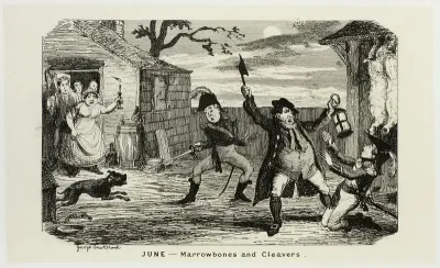 June - Marrowbones and Cleavers from George Cruikshank's Steel Etchings to The Comic Almanacks: 1835-1853