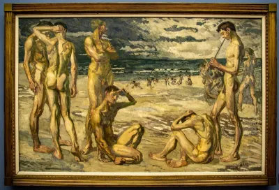 Junge Männer am Meer