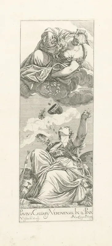 Juno schenkt de kroon van de doge aan Venetië