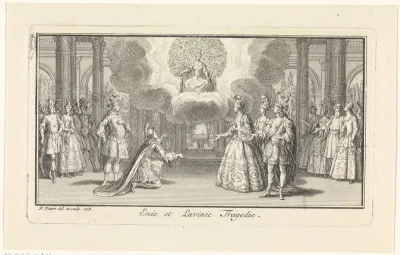 Juno verschijnt aan Aeneas en Lavinia