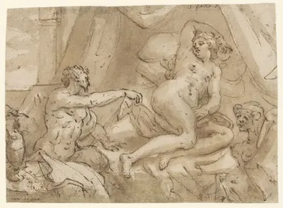 Jupiter als satyr met Antiope