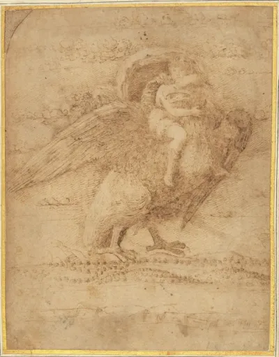Jupiter and Ganymede Above an Extensive Landscape