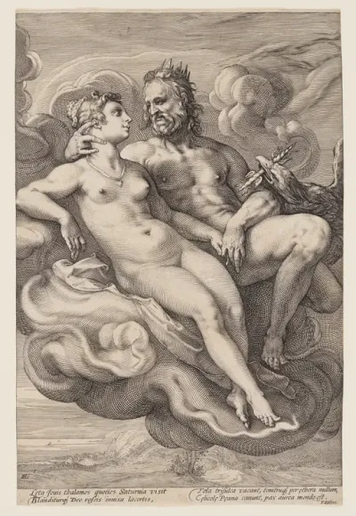 Jupiter and Juno Seated in the Clouds, from Three Paired Gods and Goddesses