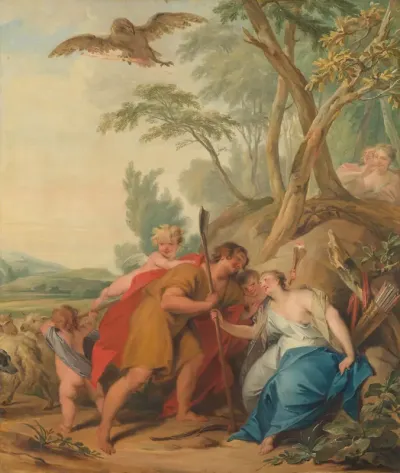 Jupiter, Disguised as a Shepherd, Seducing Mnemosyne, the Goddess of Memory