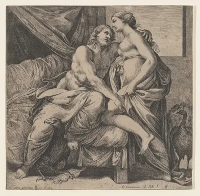 Jupiter embracing Juno, from "La Gallerie du Palais Farnaise de la ville de Rome"