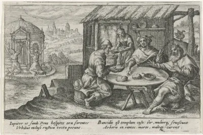 Jupiter en Mercurius bezoeken Philemon en Baucis