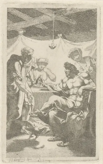 Jupiter en Mercurius bij Philemon en Baucis