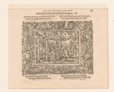 Jupiter en Mercurius in het huis van Philemon en Baucis
