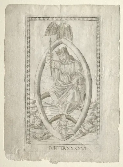 Jupiter (from the Tarocchi, series A:  Firmaments of the Universe, #46)