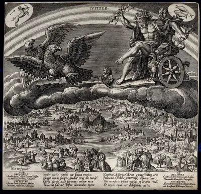 Jupiter in his chariot drawn by eagles