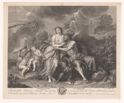 Jupiter Juno liefkozend